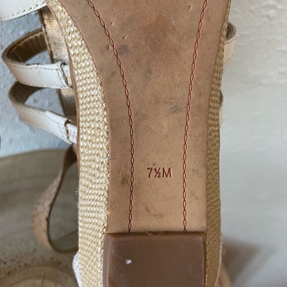 Sam Edelman White Leather Gladiator Sandals Size 7.5M - Picture 8 of 9